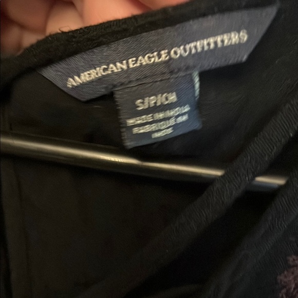 American Eagle Black Floral Embroidered romper - Picture 2 of 8